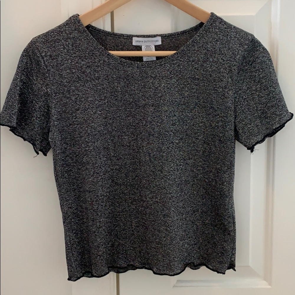 Black/silver sparkly Urban Outfitters crop top